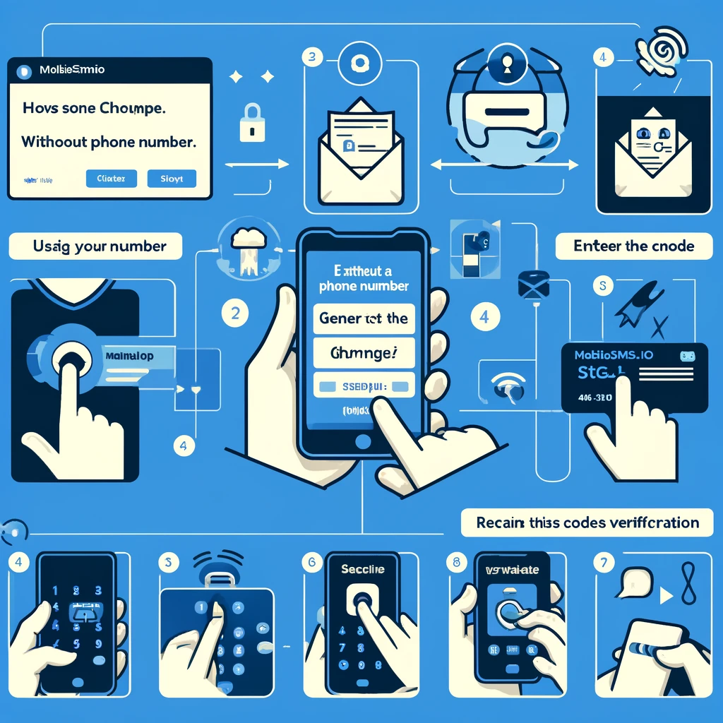 Step-by-step guide to using MobileSMS.io for creating a MailChimp account without a personal phone number.