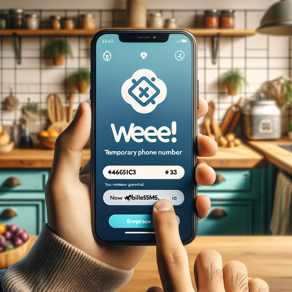 Featured image showing the process of creating a Weee! account without a phone number using MobileSMS.io.