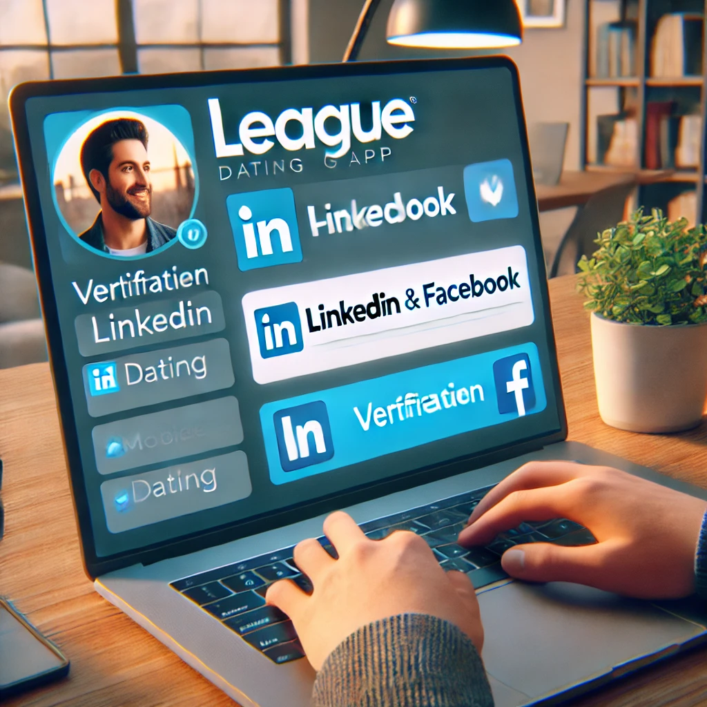 User linking LinkedIn and Facebook accounts to The League dating app for verification