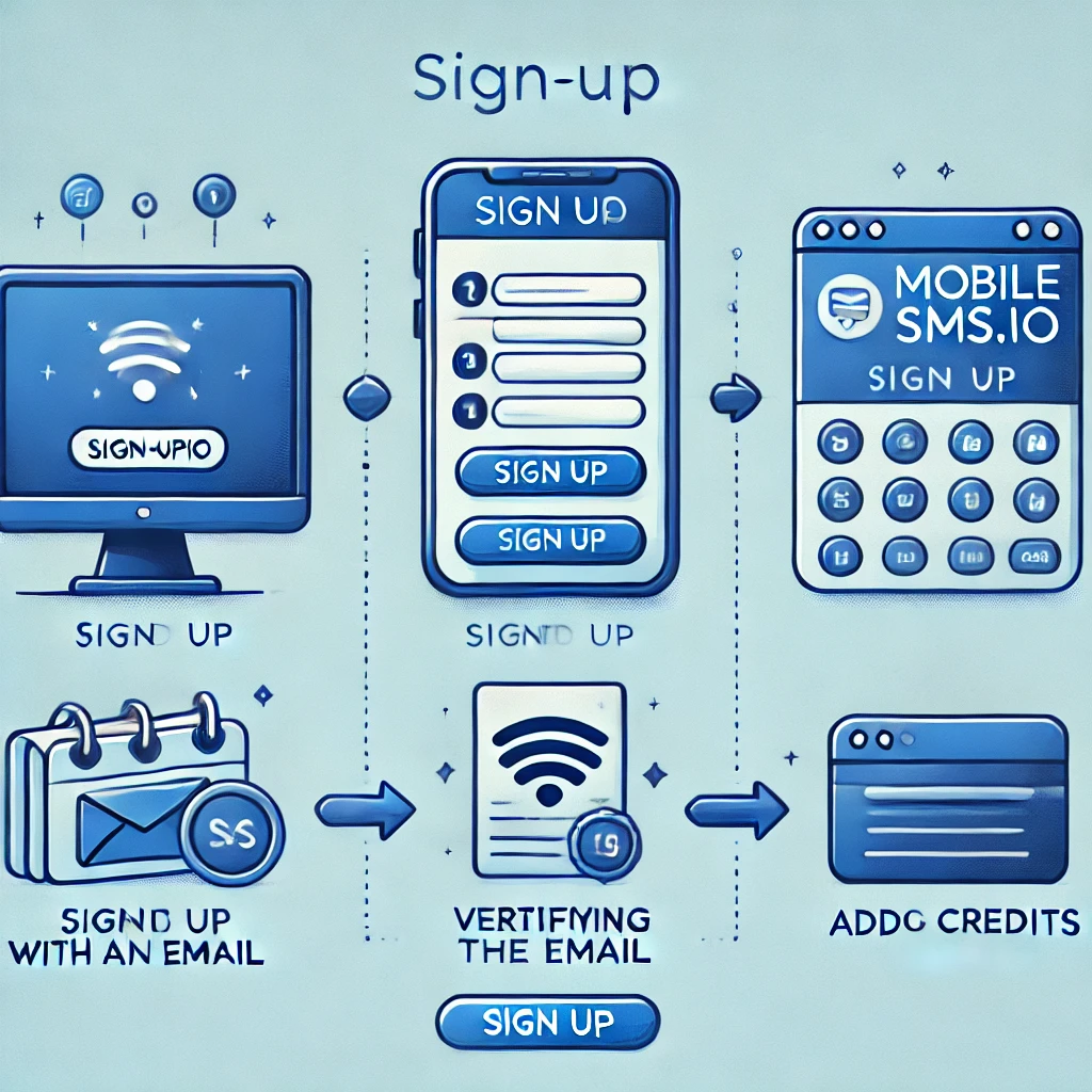 Step-by-step guide for signing up on MobileSMS.io for Tinder verification. Title: Sign Up for MobileSMS.io