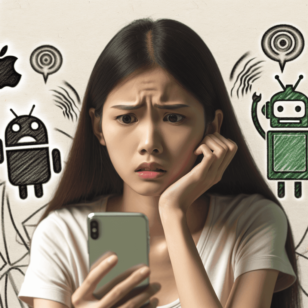 Smartphones showing text message recovery screens for both iPhone and Android.
