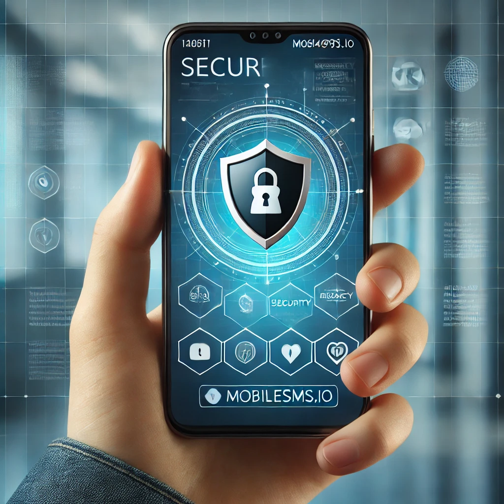 A realistic scene showing a smartphone with a secure shield icon, protecting against digital identity theft.