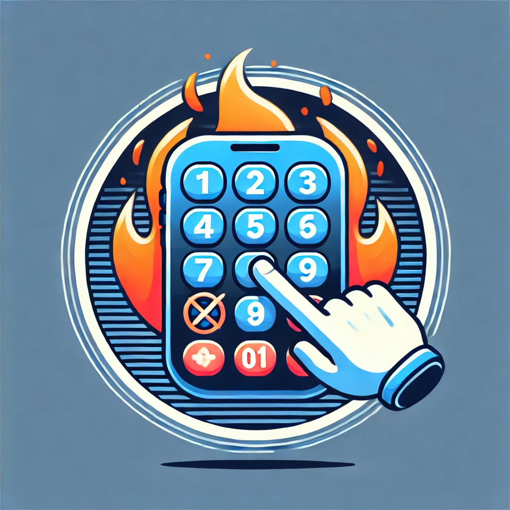 Burner number icon blocking scam messages and fraud threats, emphasizing protection from online scams.