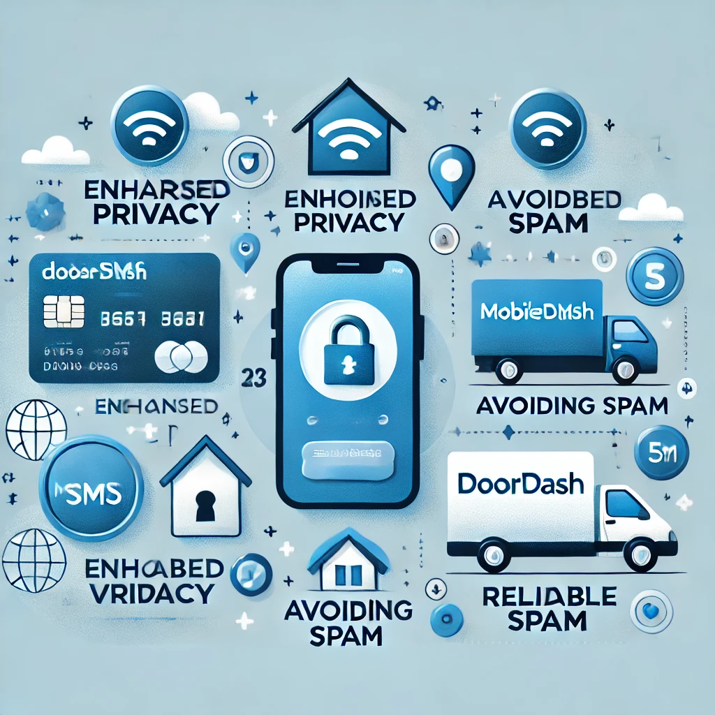 Advantages of using MobileSMS.io for secure and private DoorDash registration.