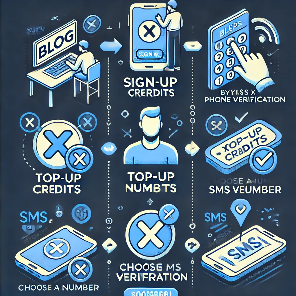 Steps to bypass X Premium phone verification using MobileSMS.io