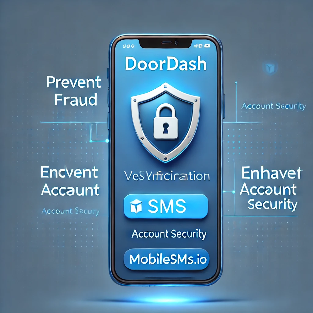DoorDash phone verification process with MobileSMS.io for fraud prevention and account security.