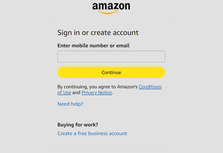 Create Amazon account without a phone number